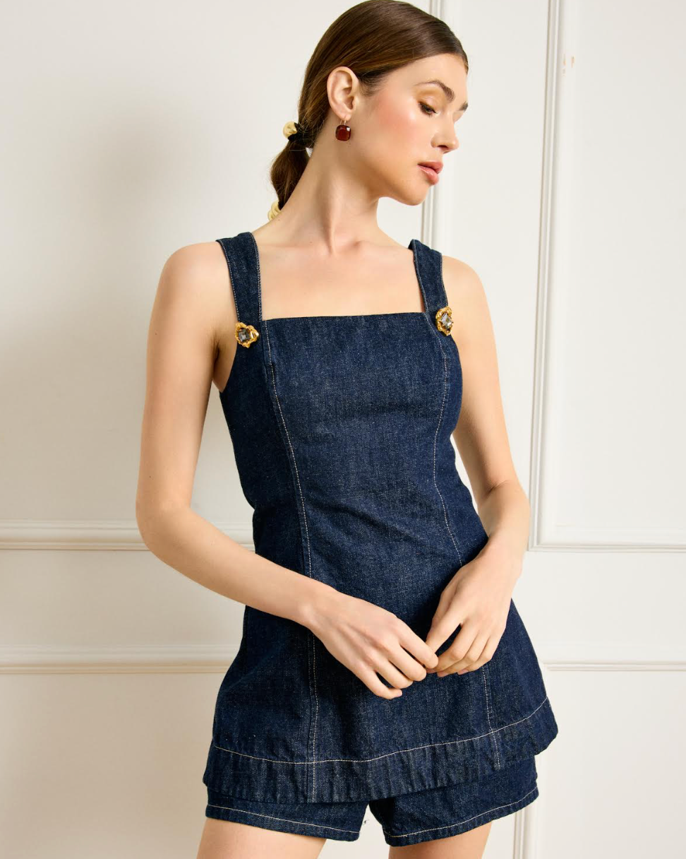 Caryl Denim Romper