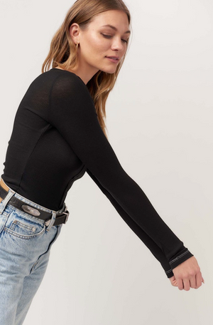 Yoko Seamed Boatneck Top