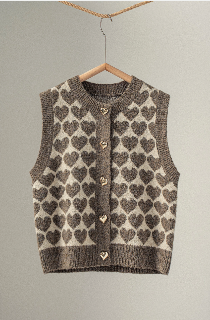 Hearts of Mine Knit Vest