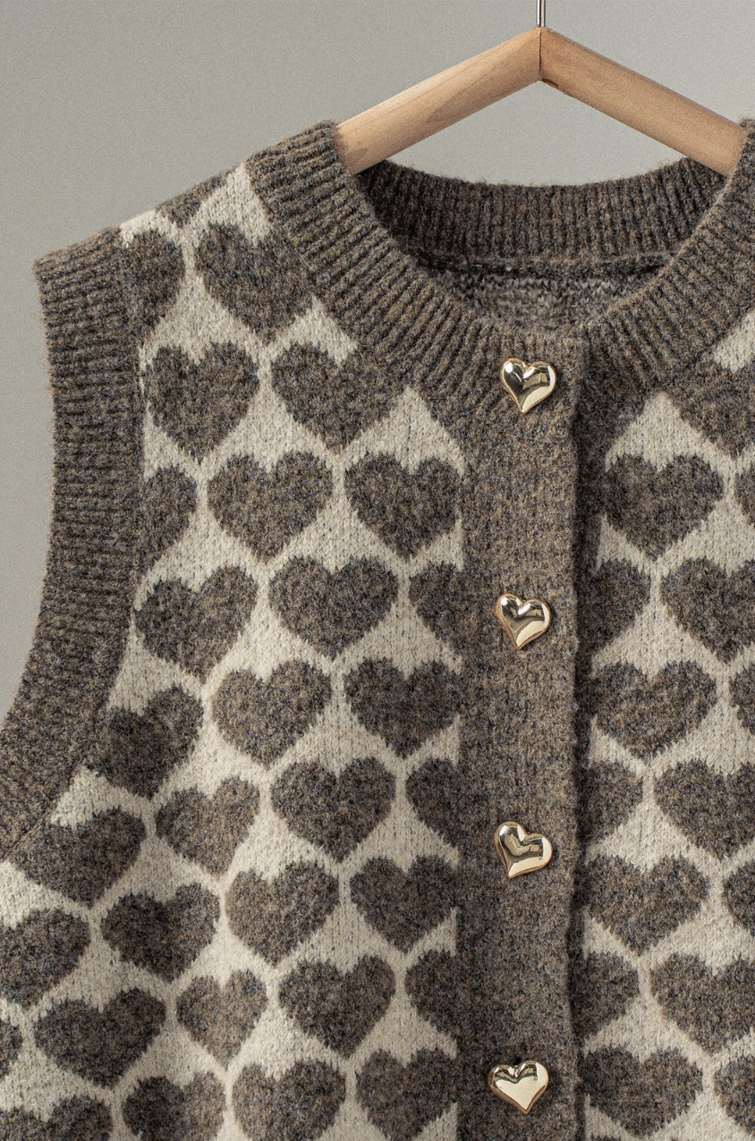 Hearts of Mine Knit Vest
