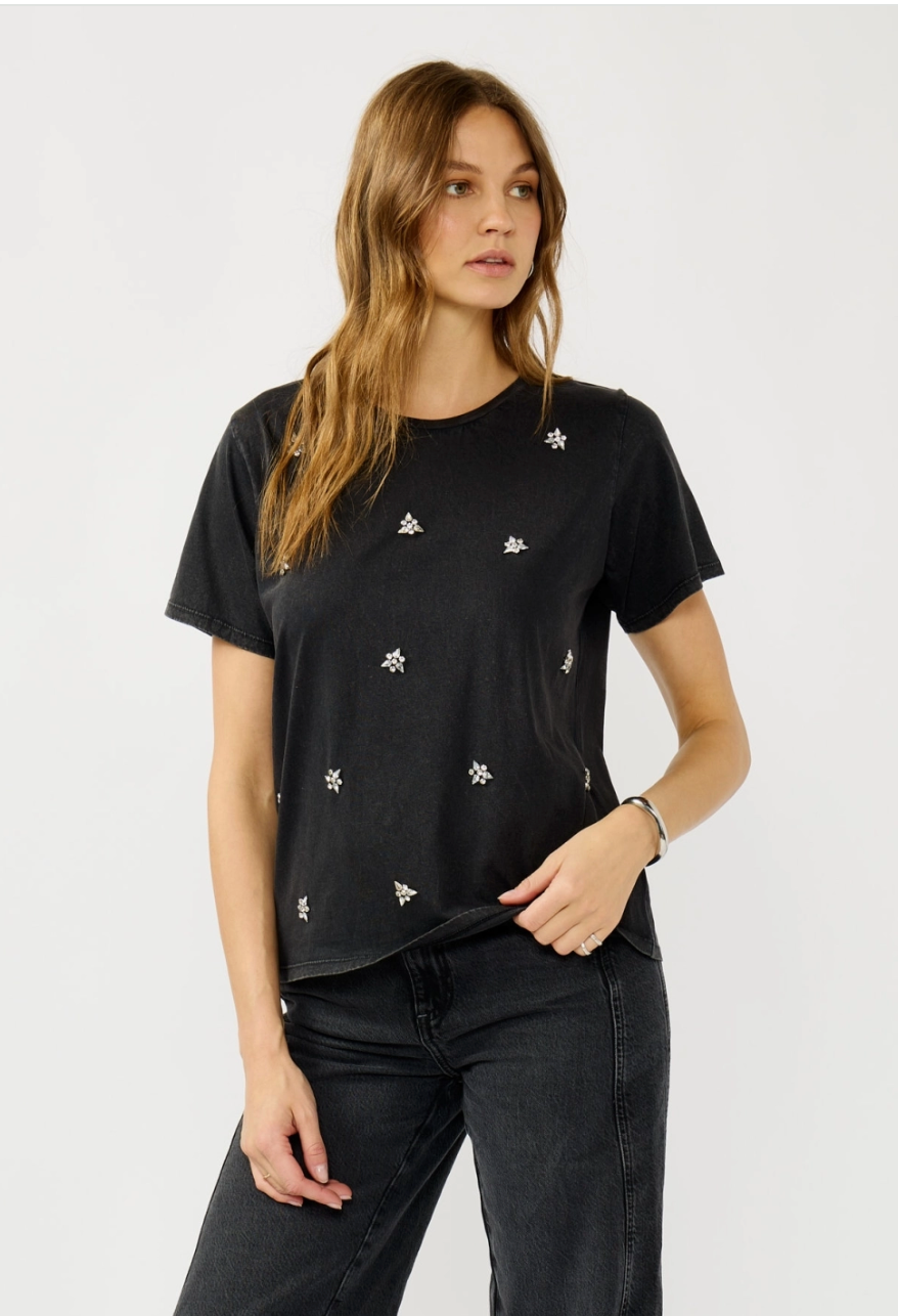 Embellished Rhinestone T-Shirt