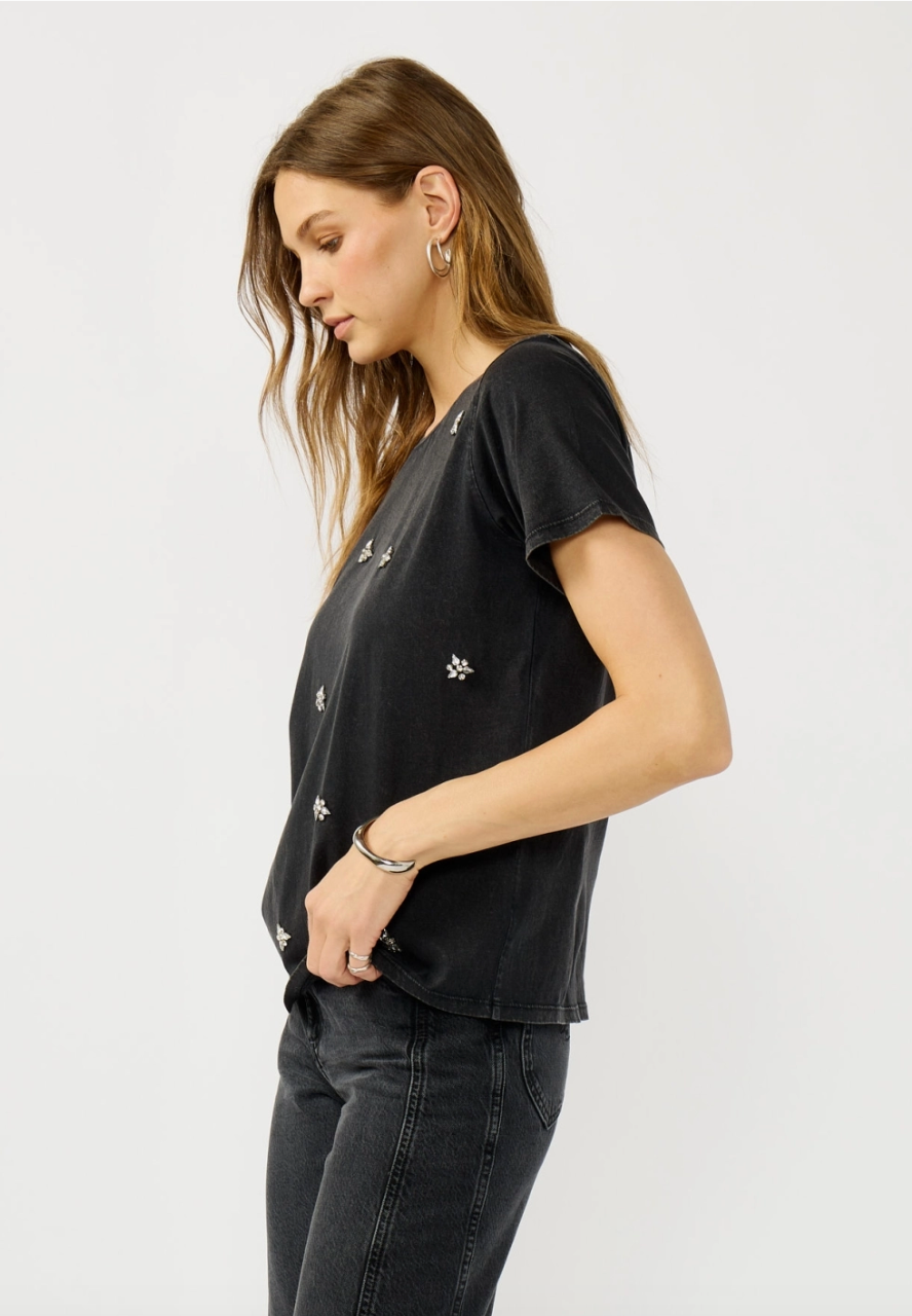 Embellished Rhinestone T-Shirt