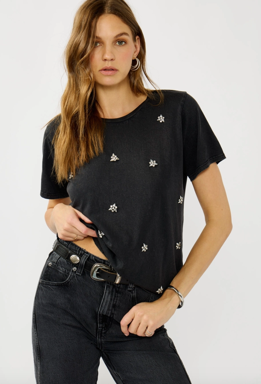 Embellished Rhinestone T-Shirt