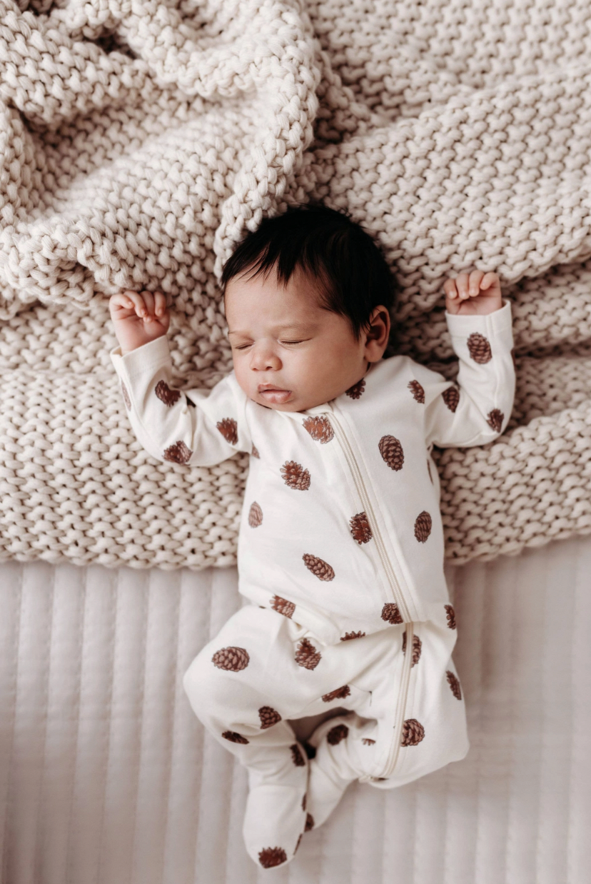 Pinecones Footed Romper