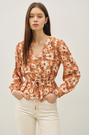 Floral Peplum Blouse