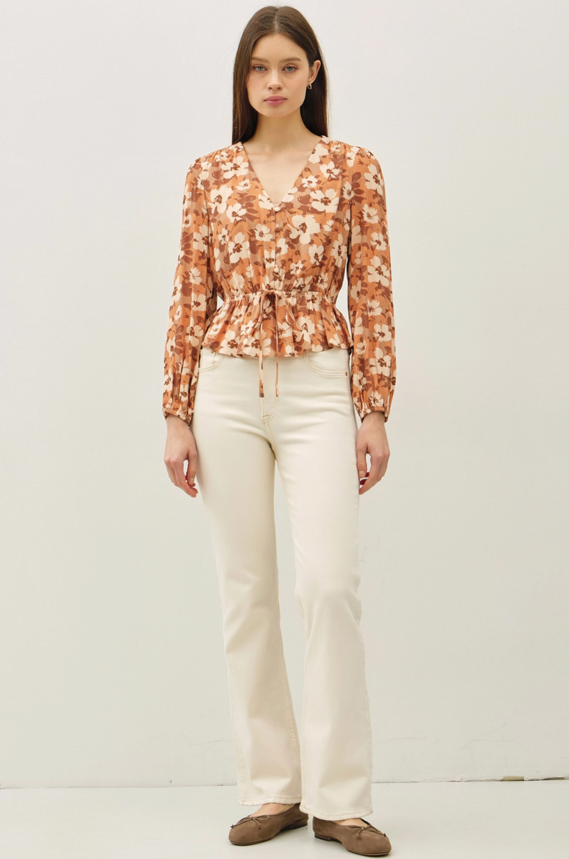 Floral Peplum Blouse