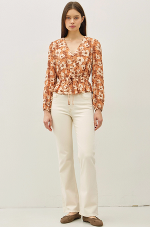 Floral Peplum Blouse