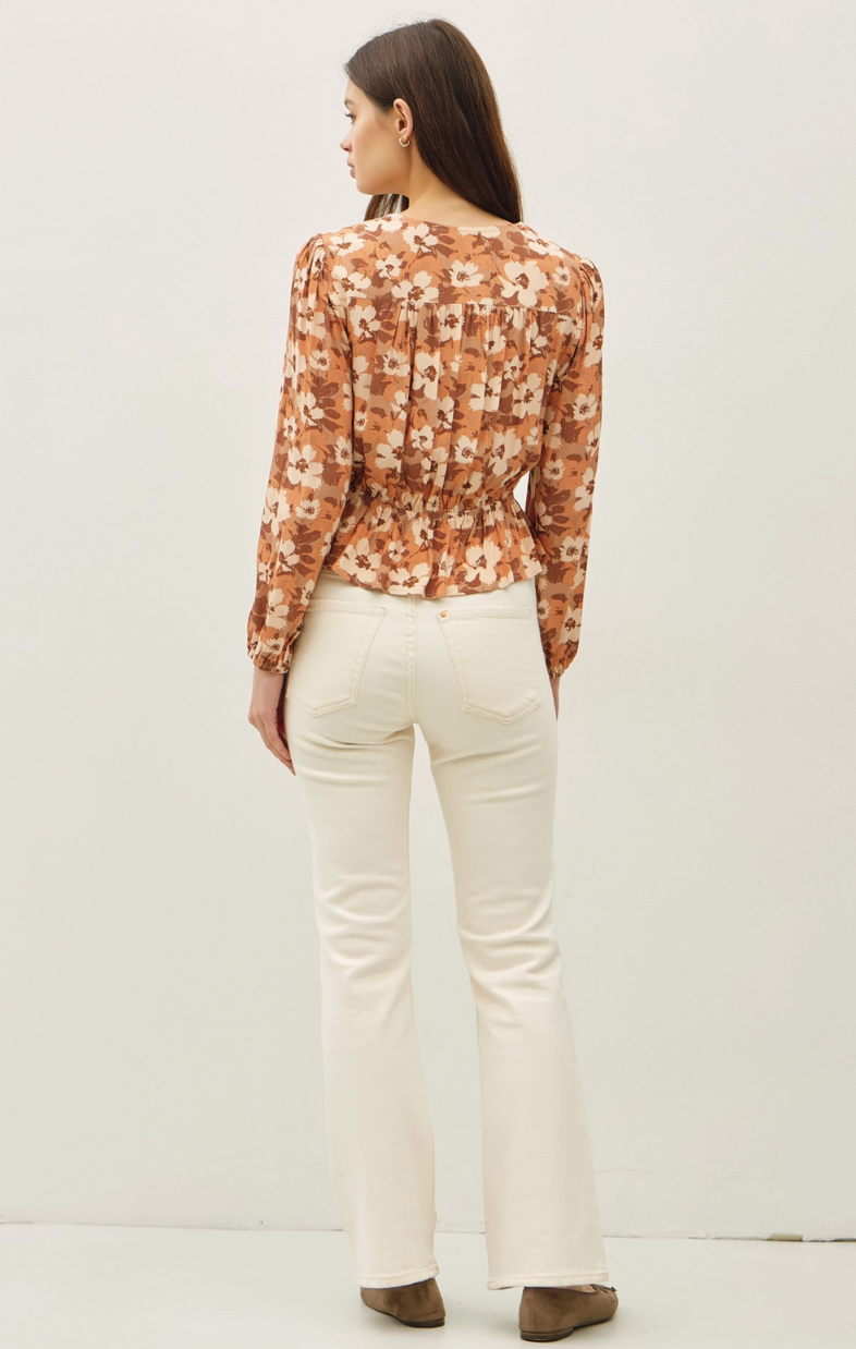 Floral Peplum Blouse