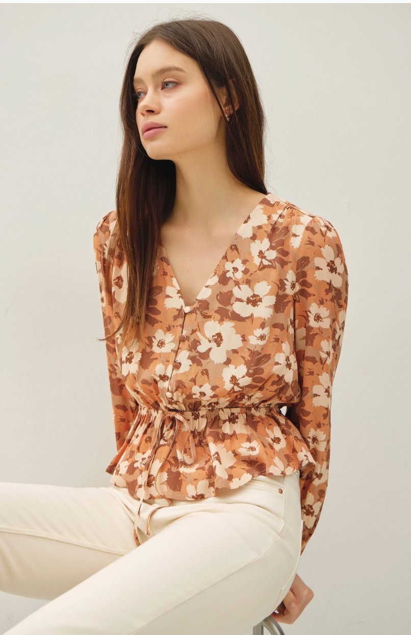 Floral Peplum Blouse