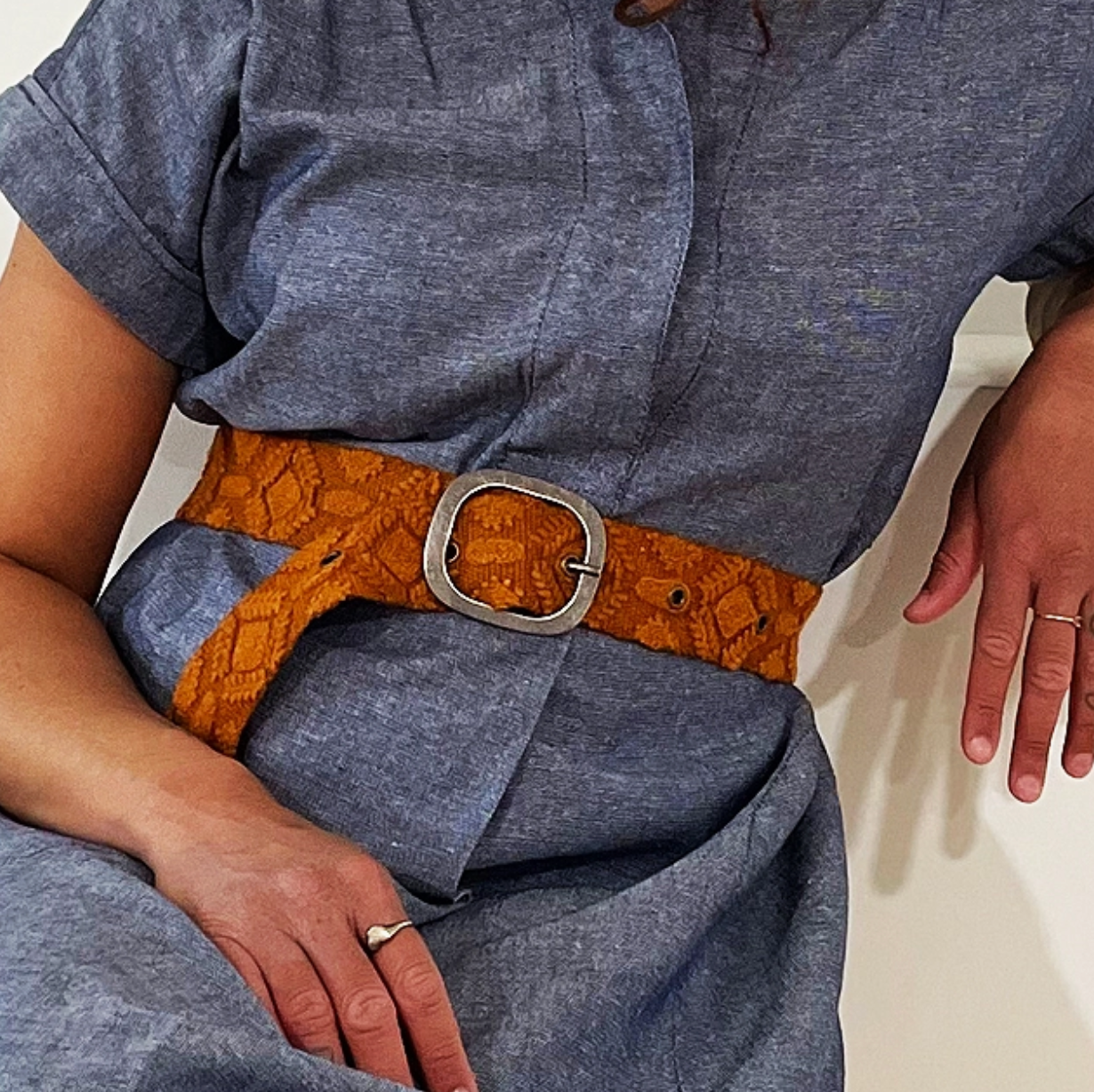 Embroidered Wool Belt