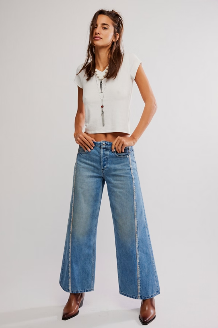 On The Edge Wide Leg Jean