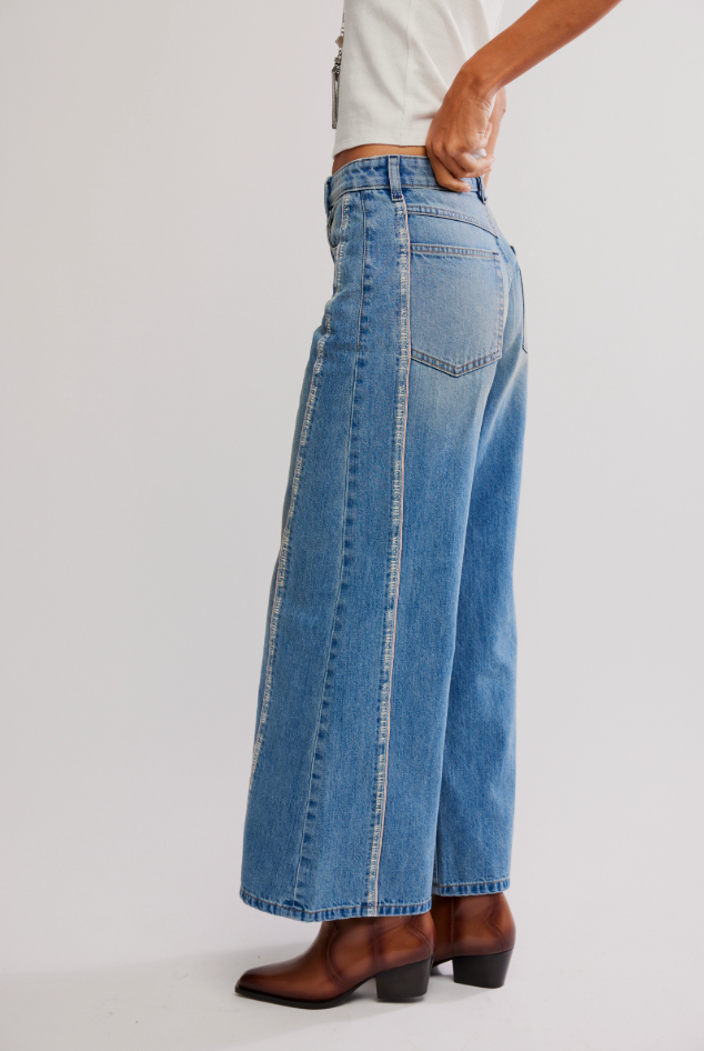 On The Edge Wide Leg Jean