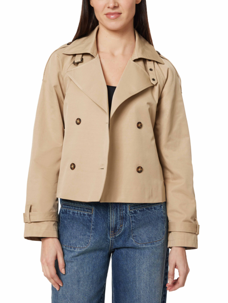 Cropped Belted Trench