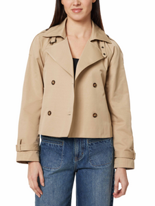 Cropped Belted Trench