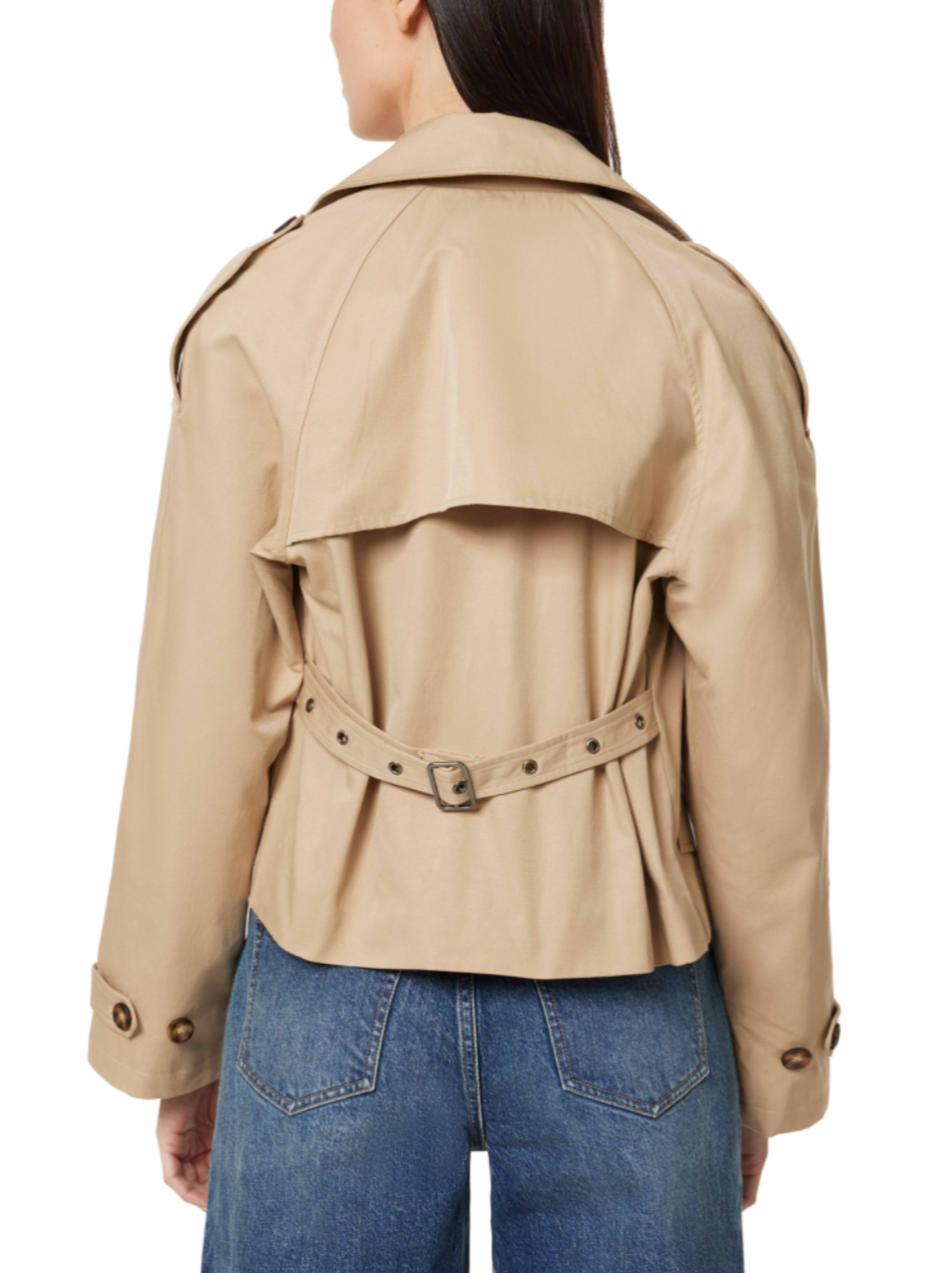 Cropped Belted Trench