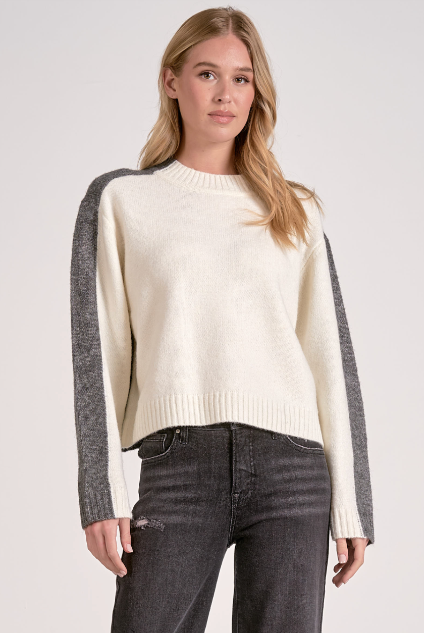 Two-Tone Pullover Sweater