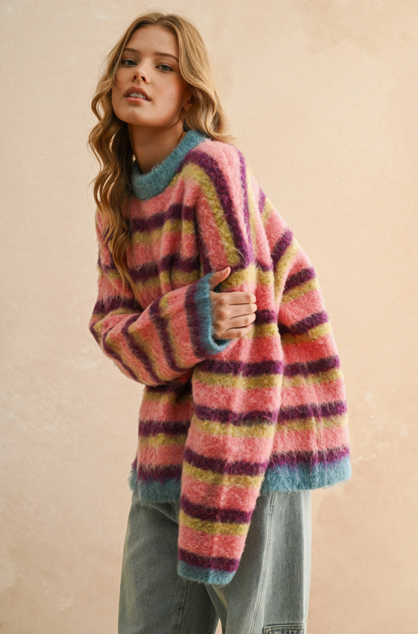 Multi Color Brushed Sweater