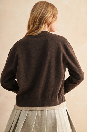 Contrast Button Front Cardigan