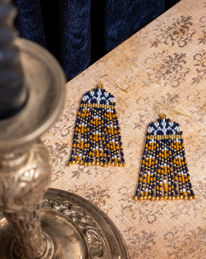 Handwoven Brocade Garden Earrings