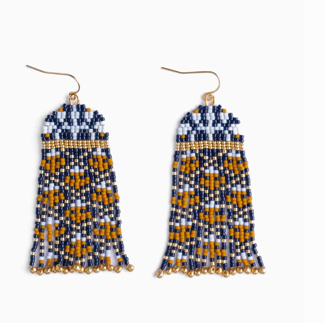 Handwoven Brocade Garden Earrings