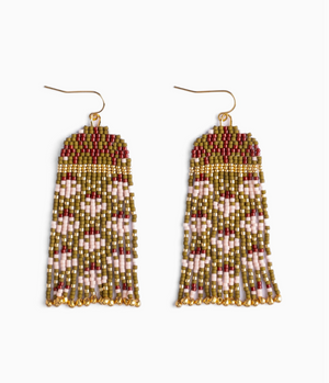 Handwoven Brocade Garden Earrings