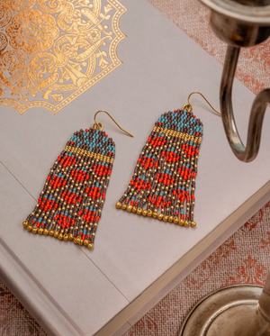 Handwoven Brocade Garden Earrings