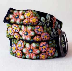 Embroidered Wool Belt