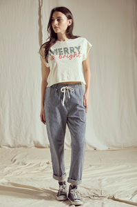 Merry and Bright Crop Tee