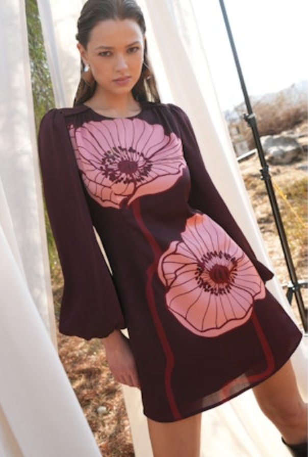 Juno Bubble Sleeve Mini Dress