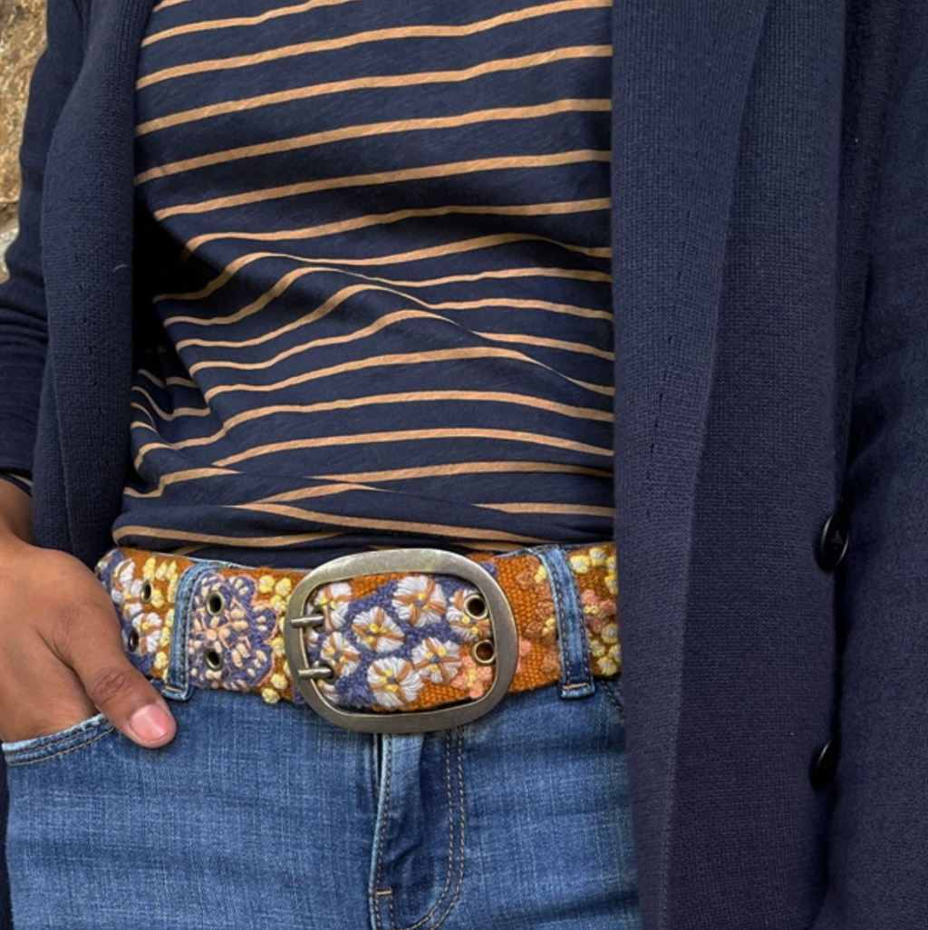 Embroidered Wool Belt