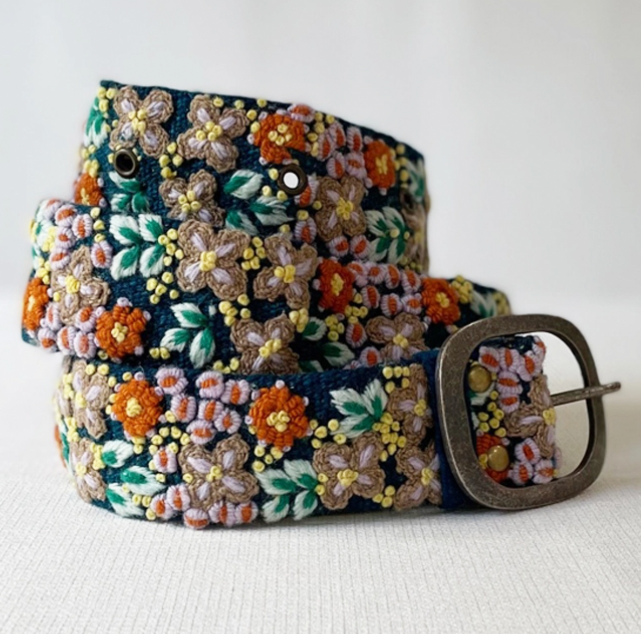 Embroidered Wool Belt