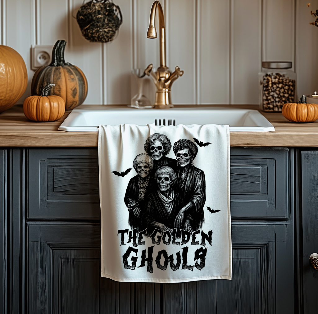 Golden Ghouls Kitchen Towel