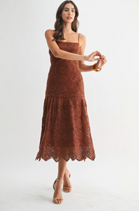 Handcrafted Crochet Midi Dress
