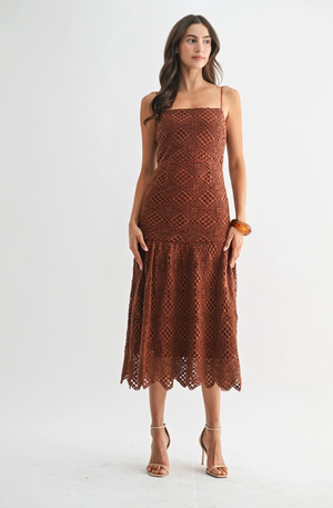 Handcrafted Crochet Midi Dress