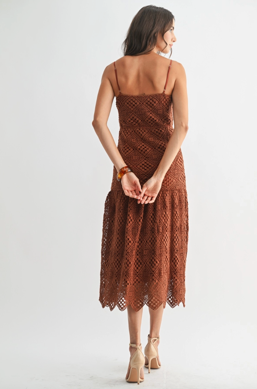 Handcrafted Crochet Midi Dress