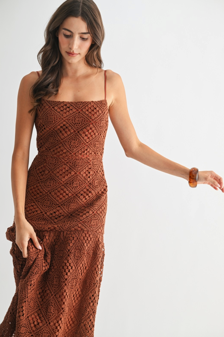 Handcrafted Crochet Midi Dress