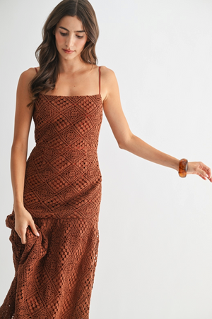 Handcrafted Crochet Midi Dress