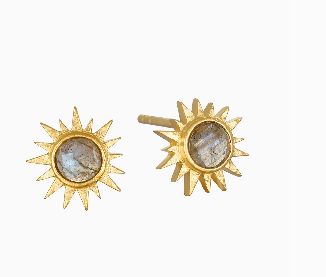 Labradorite Sunburst Stud Earrings