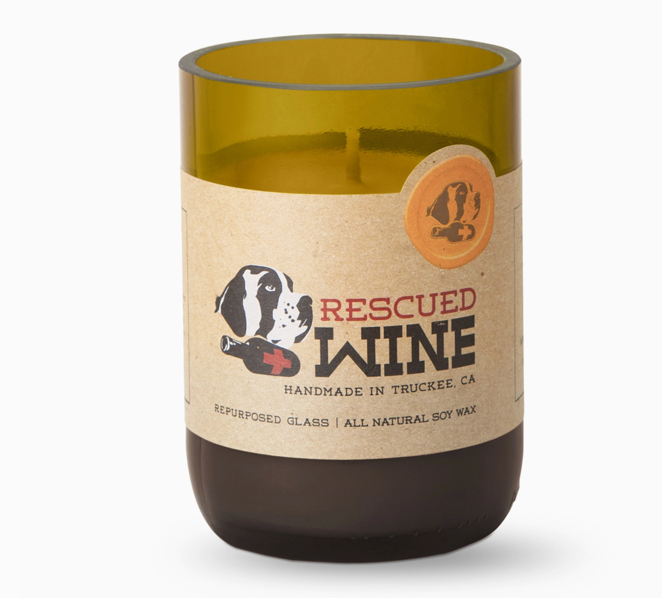 Rescued Upcycled Wine Candles