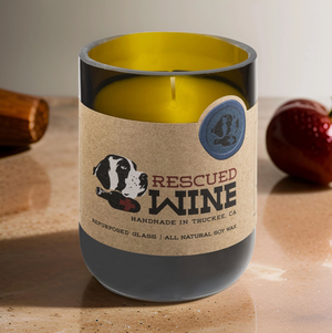 Rescued Upcycled Wine Candles
