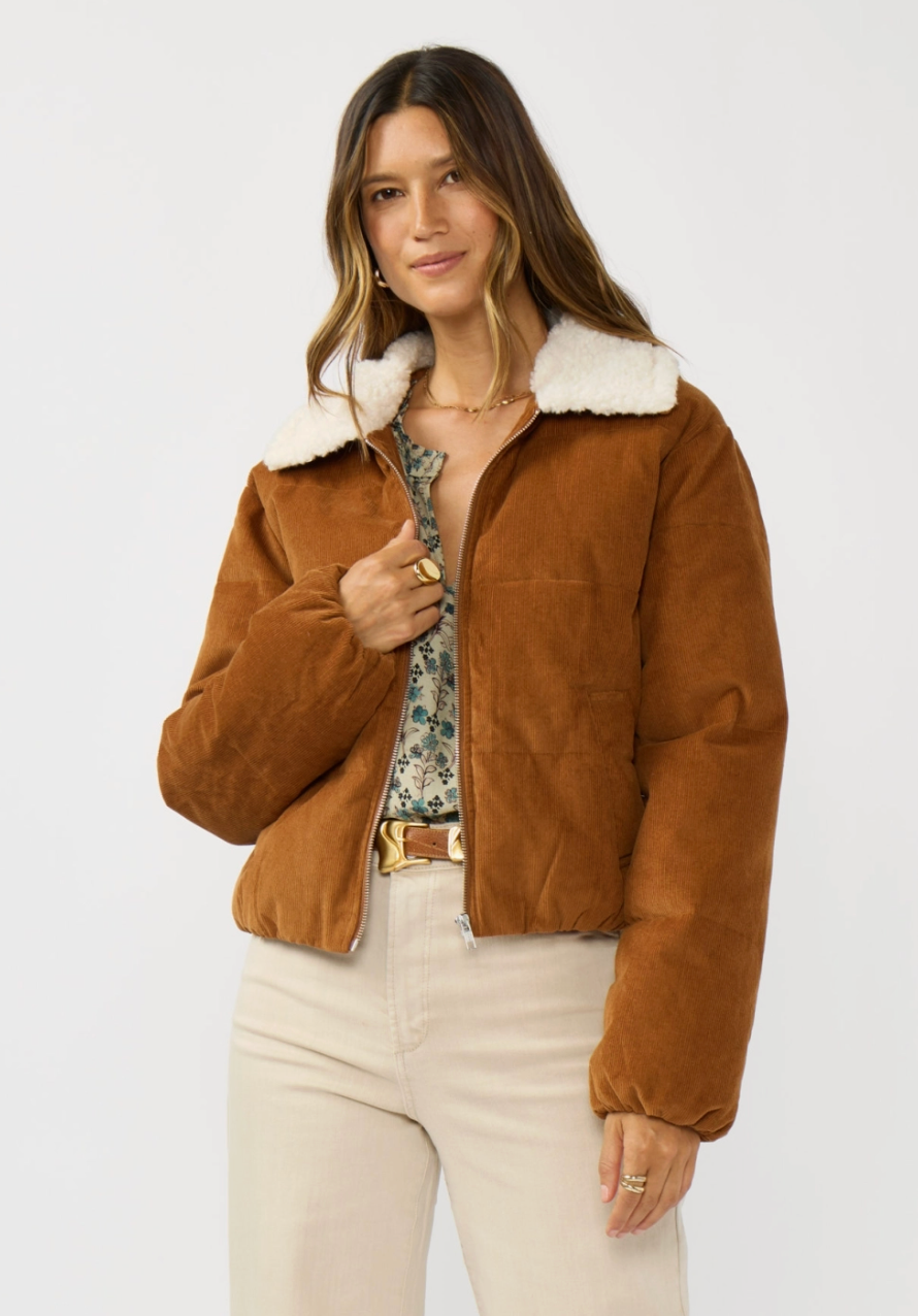 Corduroy Puffer Jacket