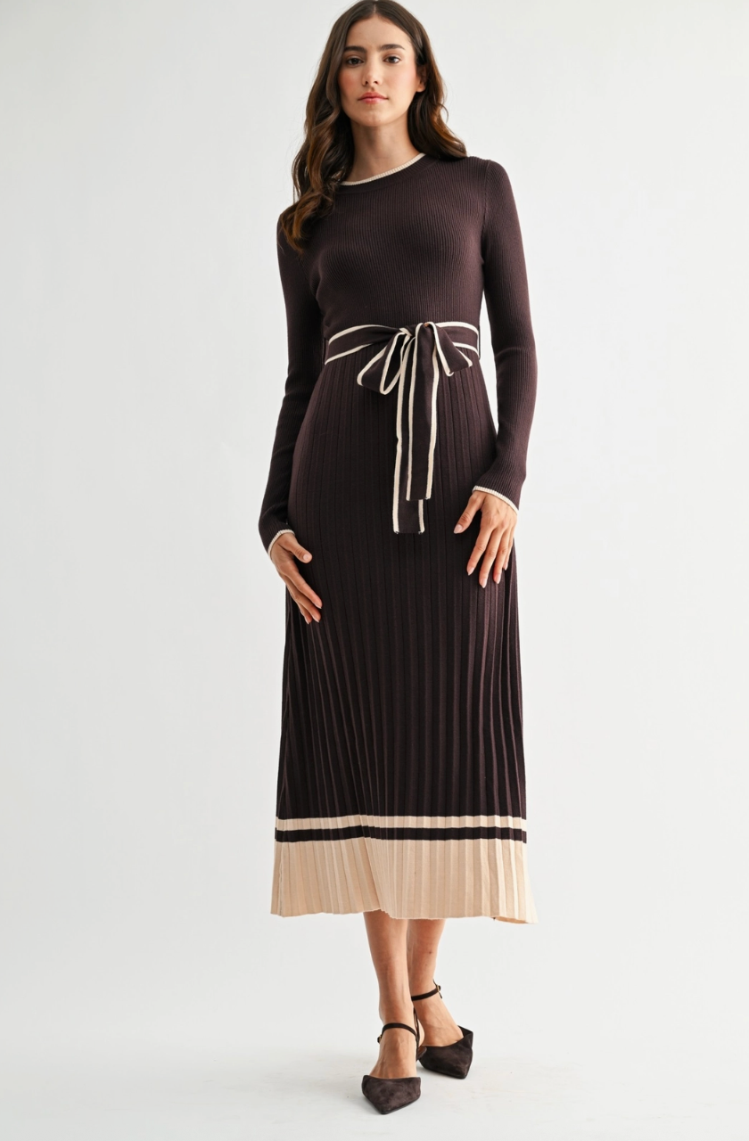 Ribbed Midi Sweater Dress