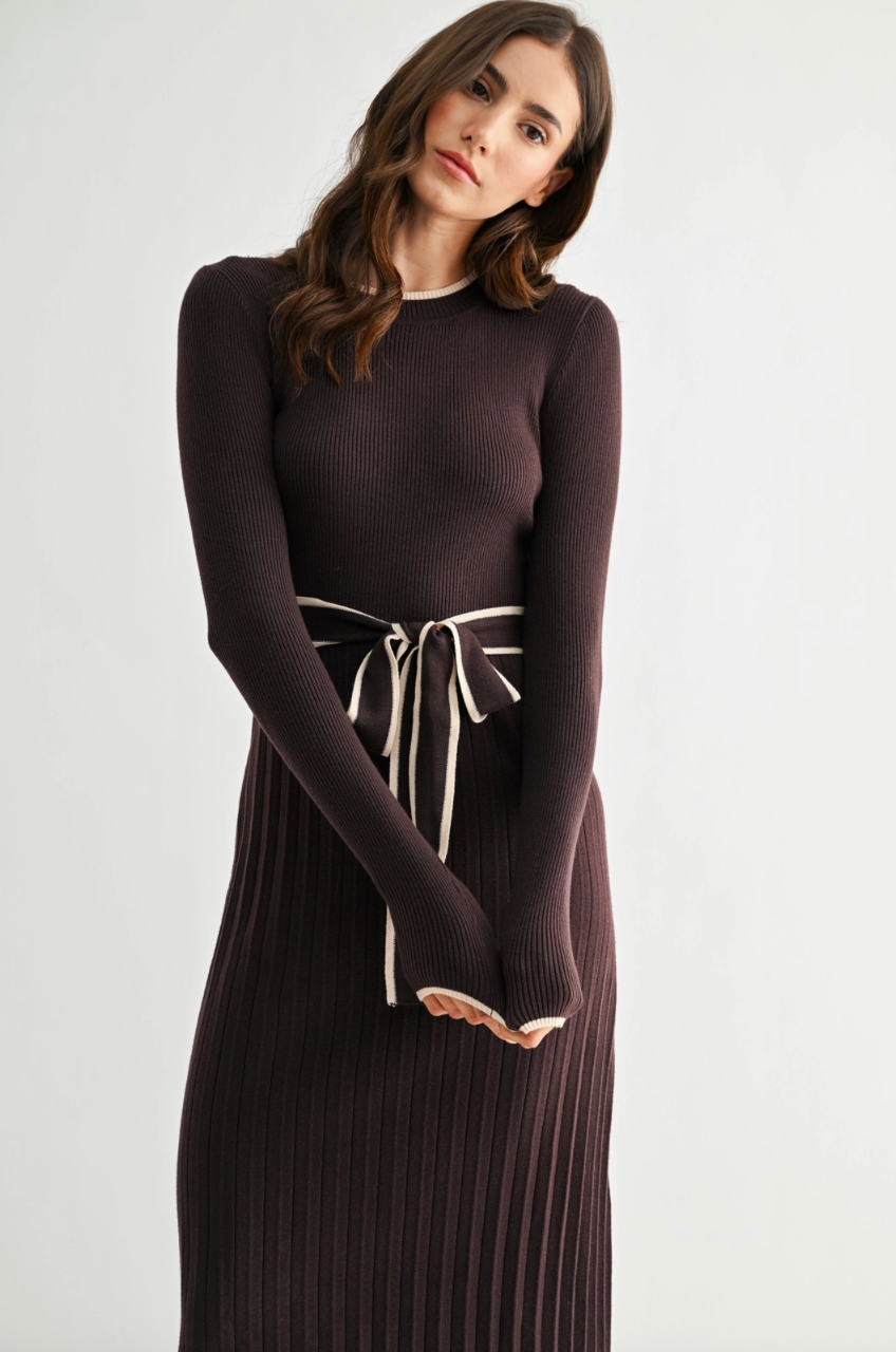 Ribbed Midi Sweater Dress