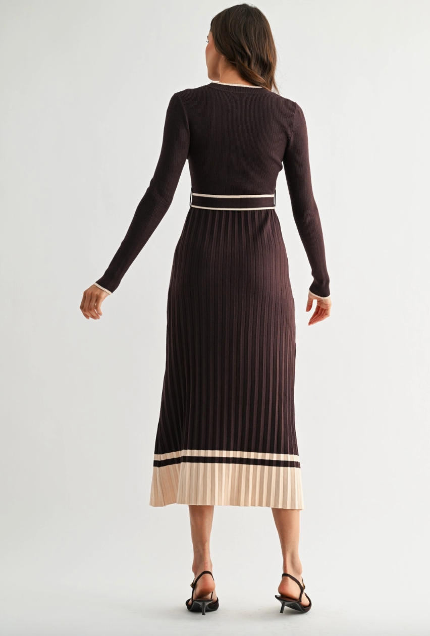 Ribbed Midi Sweater Dress