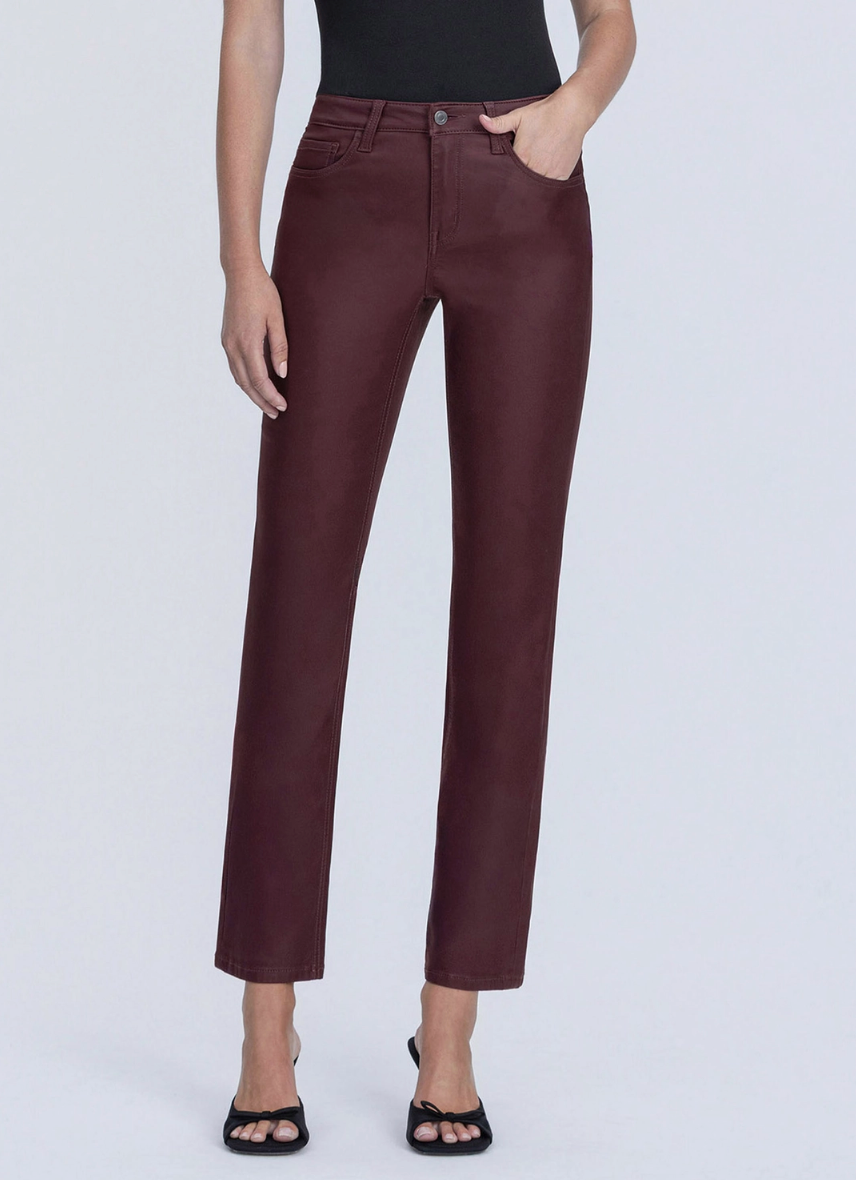 Wine Slim Straight Jeans