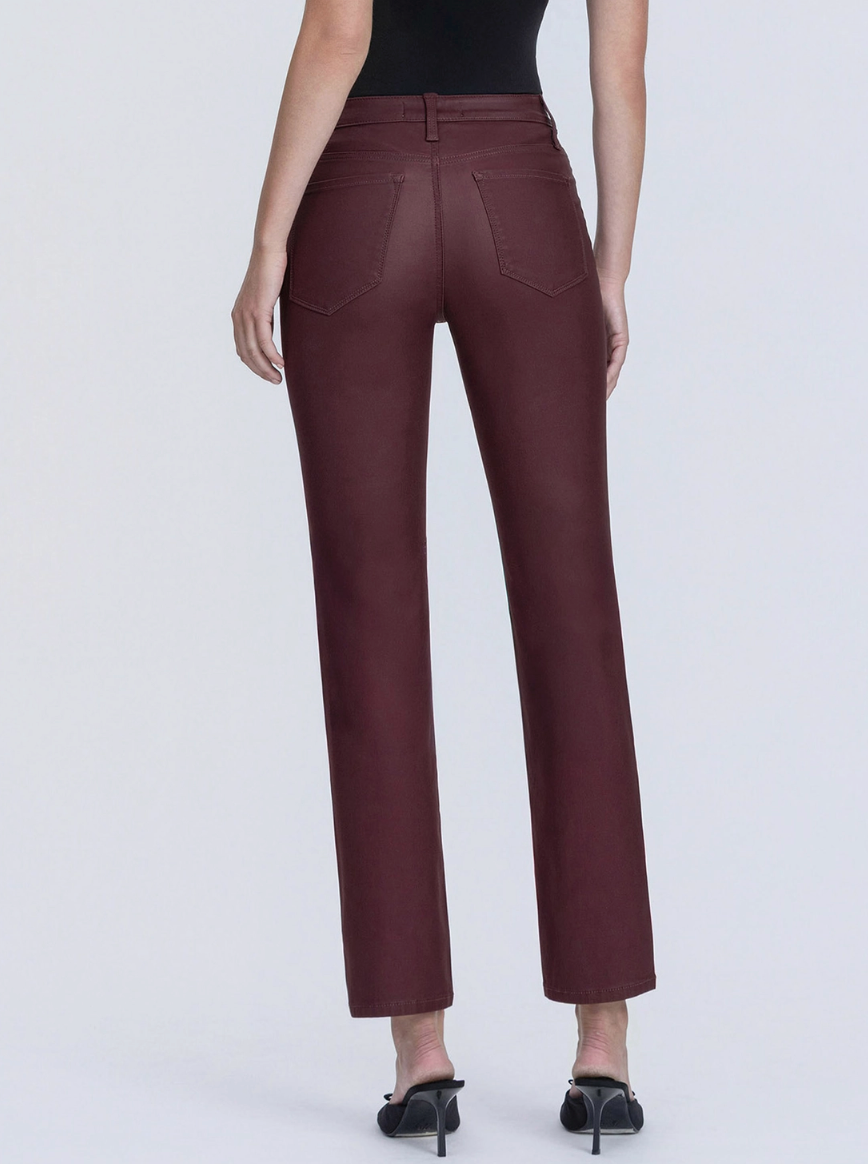 Wine Slim Straight Jeans