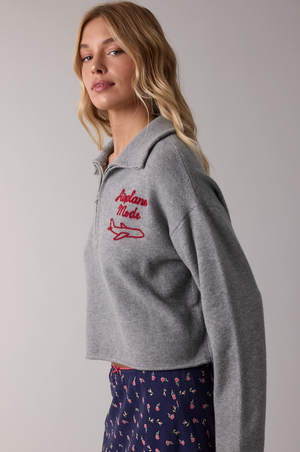Airplane Mode Half-Zip Sweater