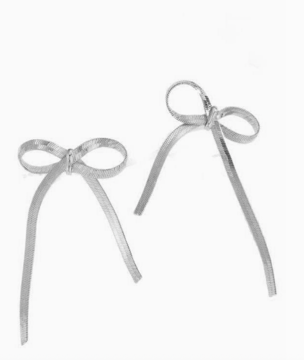 Flowy Long Bow Earrings
