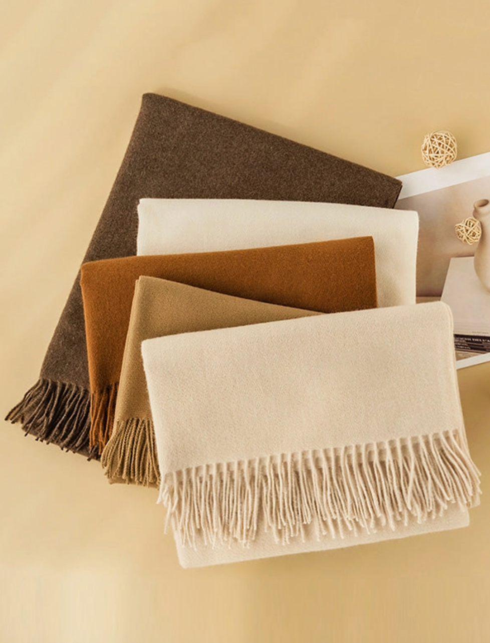Tasseled Shawl & Scarf