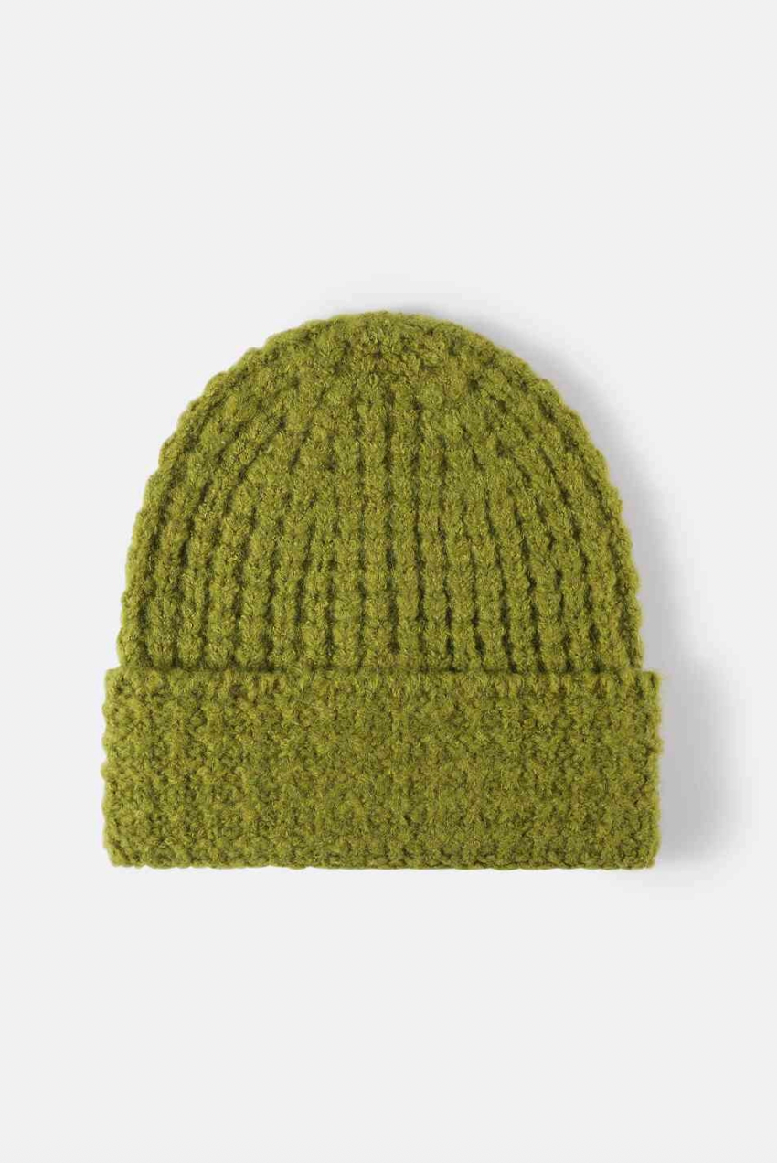 Waffle-Knit Cuff Beanie
